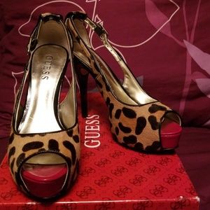 GUESS Animal print heels